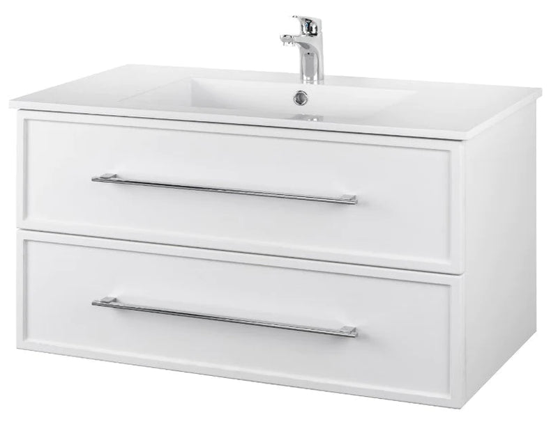 Cutler Milano 36” White Wall Mount Shaker Vanity FV WHITE36MS
