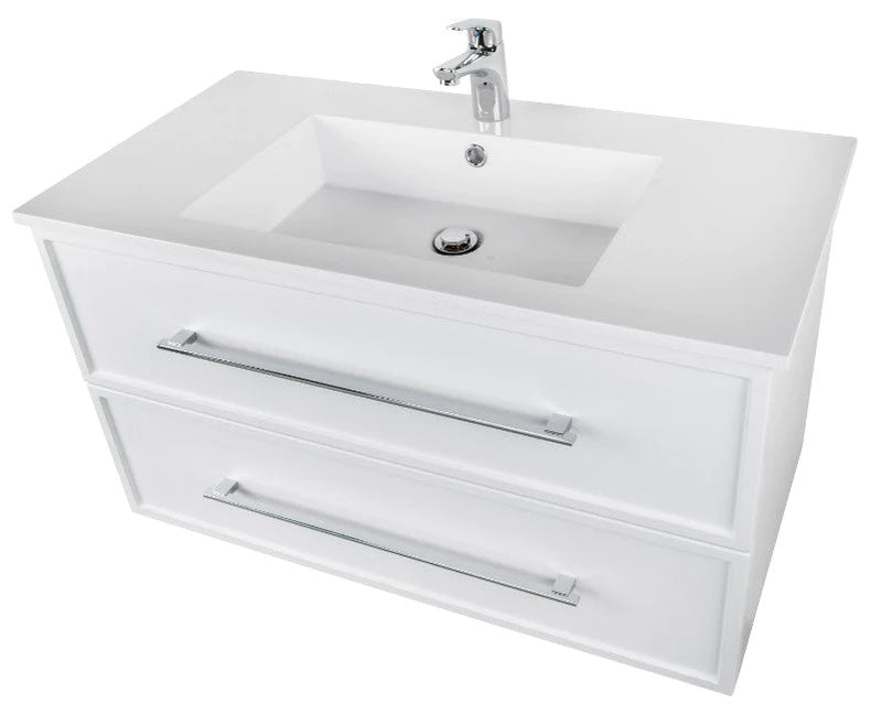 Cutler Milano 36” White Wall Mount Shaker Vanity FV WHITE36MS