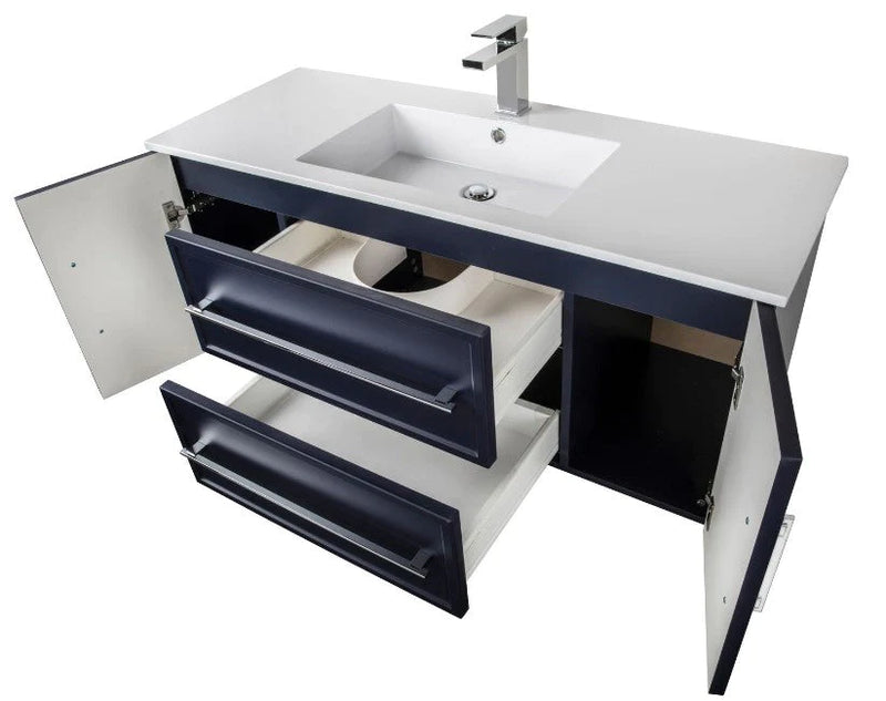 Cutler Milano 48” Blue Wall Mount Shaker Vanity FV BLUE48MS