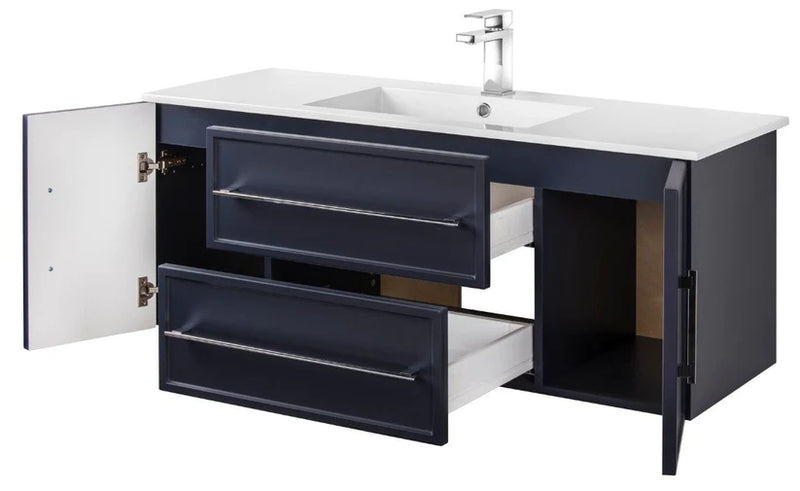 Cutler Milano 48” Blue Wall Mount Shaker Vanity FV BLUE48MS