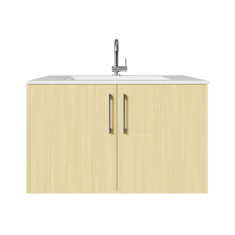Cutler Bekka 30" Wall Mount Single Sink Cultured Marble Top Modern Bathroom Vanity