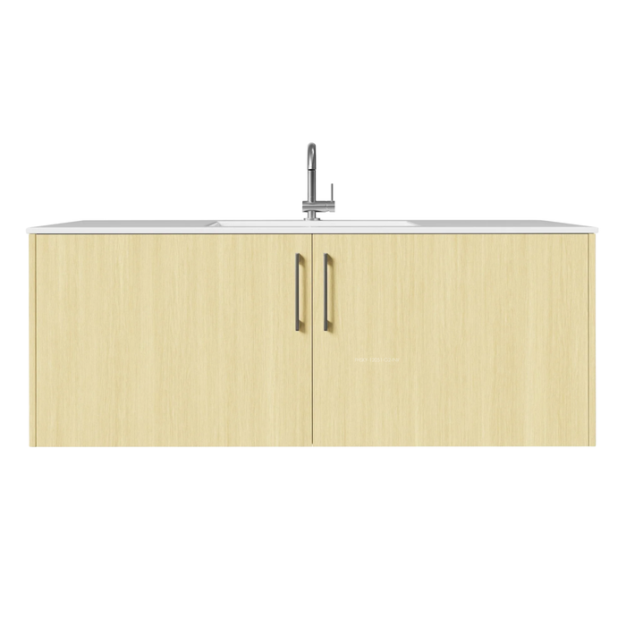 Cutler Bekka 48" Wall Mount Single Sink Cultured Marble Top Modern Bathroom Vanity