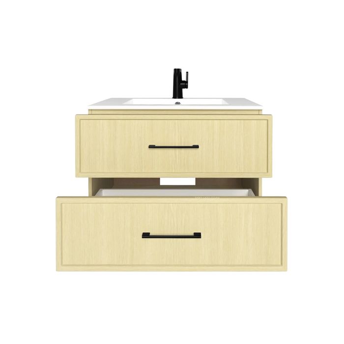 Cutler Cassidy 36" Single Sink Wall Mount Cultured Marble Top Bathroom Vanity