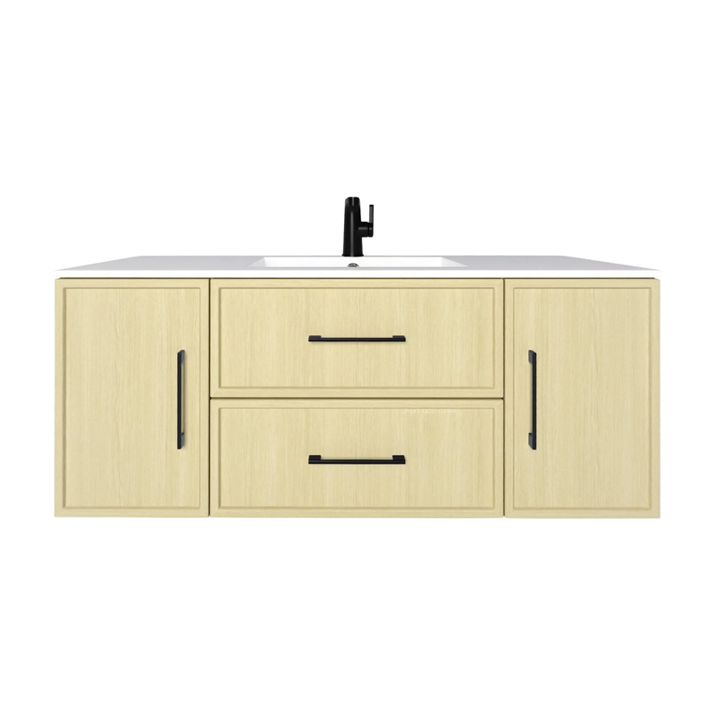 Cutler Cassidy 48" Single Sink Wall Mount Cultured Marble Top Bathroom Vanity