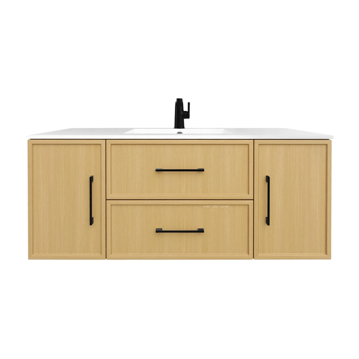 Cutler Cassidy 48" Single Sink Wall Mount Cultured Marble Top Bathroom Vanity