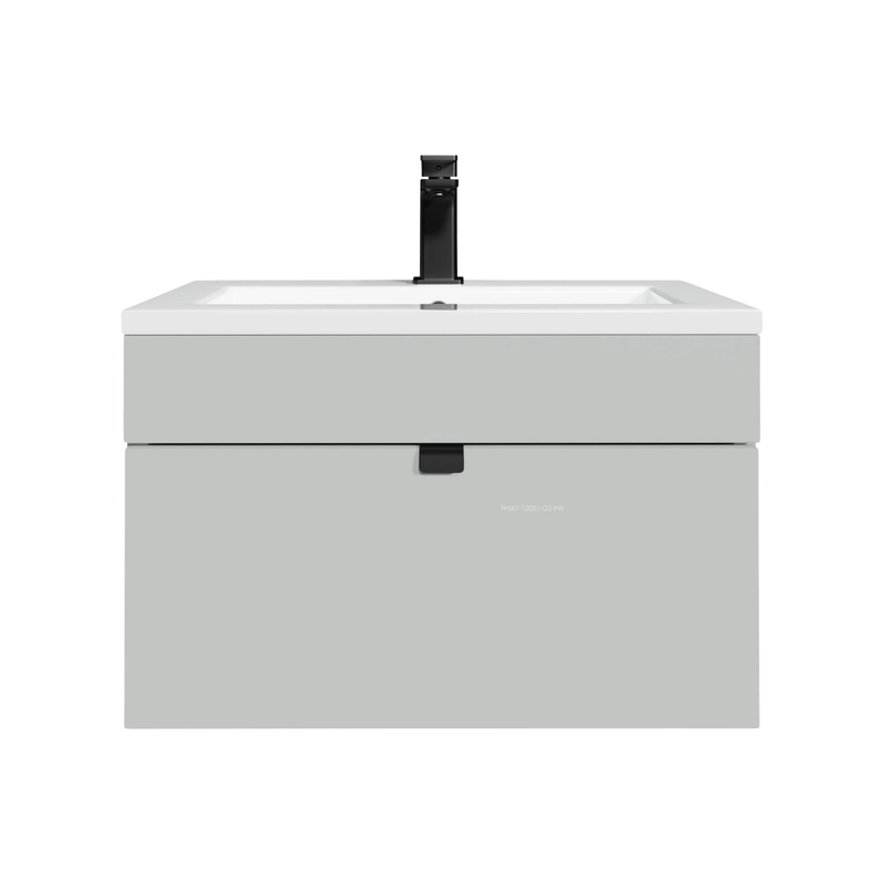 Cutler Loft 30" Wall mount Single Sink Cultured Marble Top Bathroom Vanity