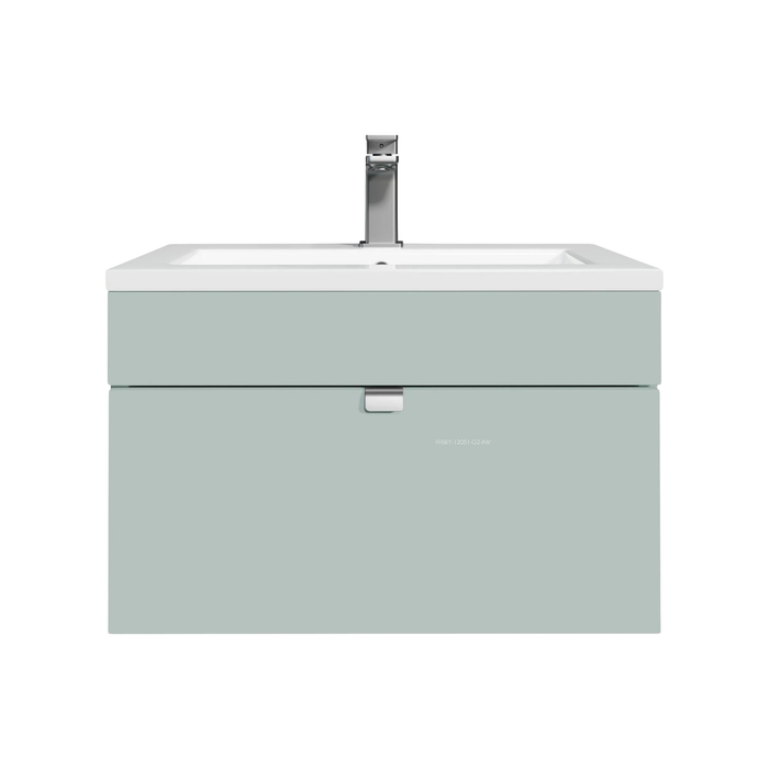 Cutler Loft 24" Wall mount Single Sink Cultured Marble Top Bathroom Vanity