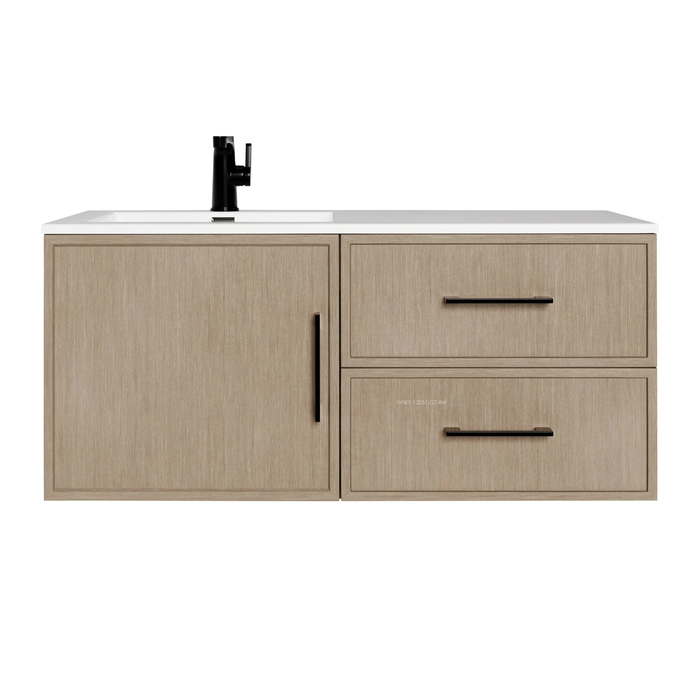 Cutler Razza 42" Single Sink Wall Mounted Cultured Marble Top Bathroom Vanity