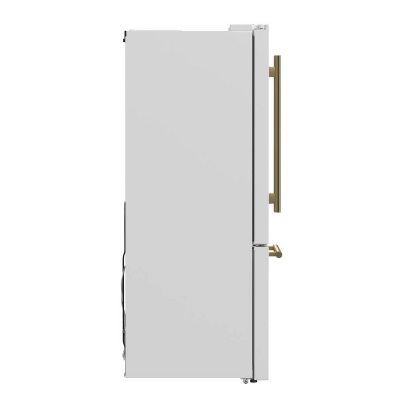 Forno Espresso GALLIPOLI 30" French Door 17.5 cu.ft. Stainless Steel Refrigerator in White - FFFFD1974-31WHT