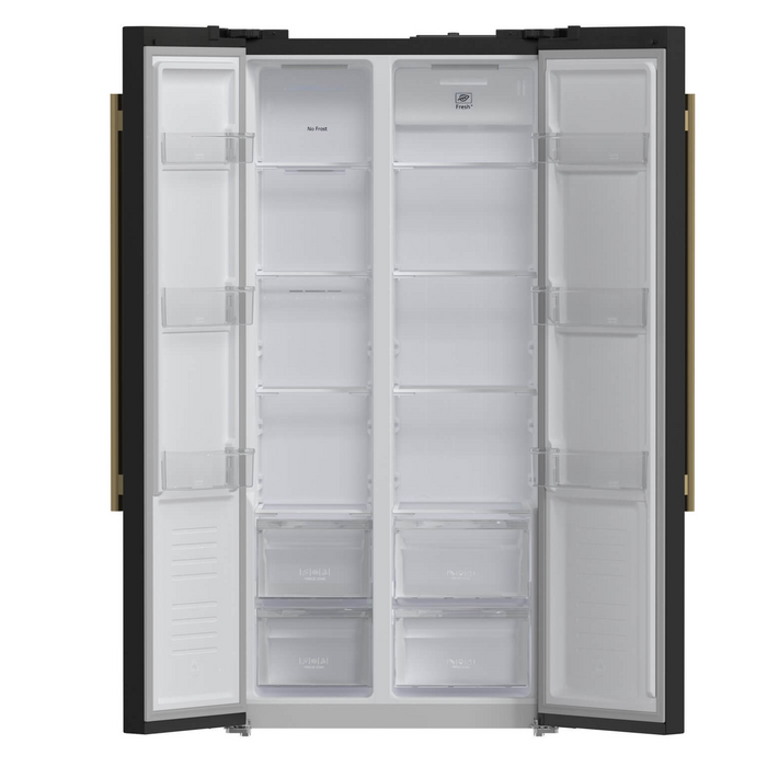 Forno SALERNO 33" Side-by-Side 15.6 cu.ft. Black Refrigerator - FFRBI1805-33BLK