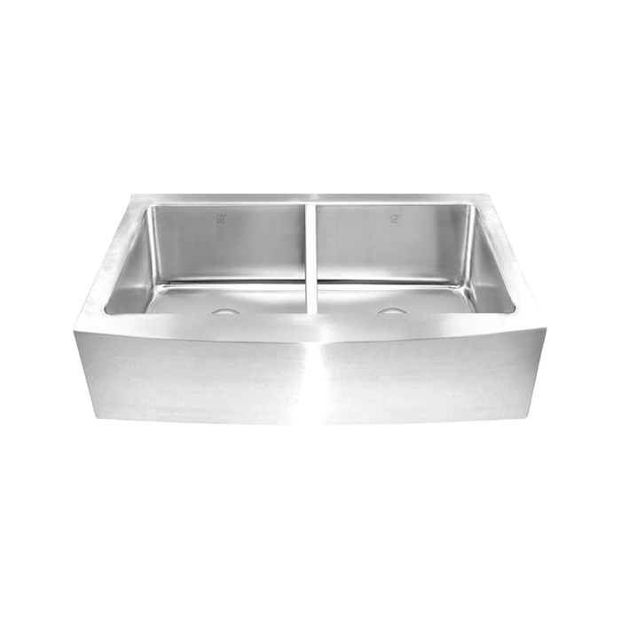Pearl Keshi ER Double Bowl Undermount Stainless Steel Apron Front Kitchen Sink - GBDRR3320A-AP