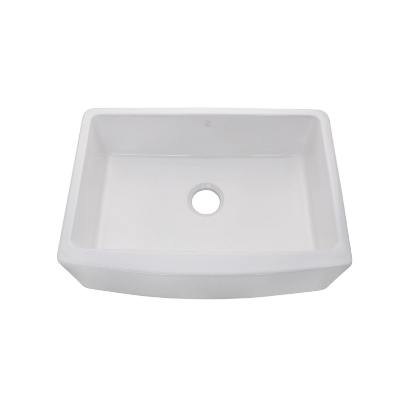 Pearl Kington PF30 Single Bowl Drop-In Flat Arced Front White Apron Sink - GBP302110F