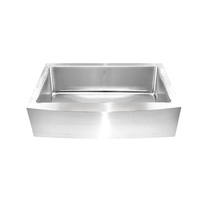 Pearl Keshi PR Single Bowl Undermount Stainless Steel Apron Front Kitchen Sink - GBSRR3320C-AP