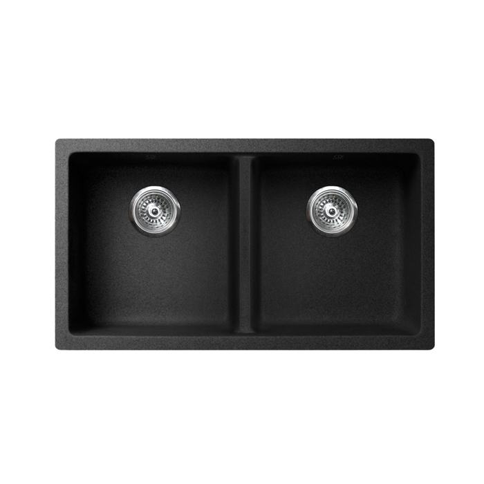 Pearl  VERTU-K NuGranite Double Bowl Undermount Kitchen Sink