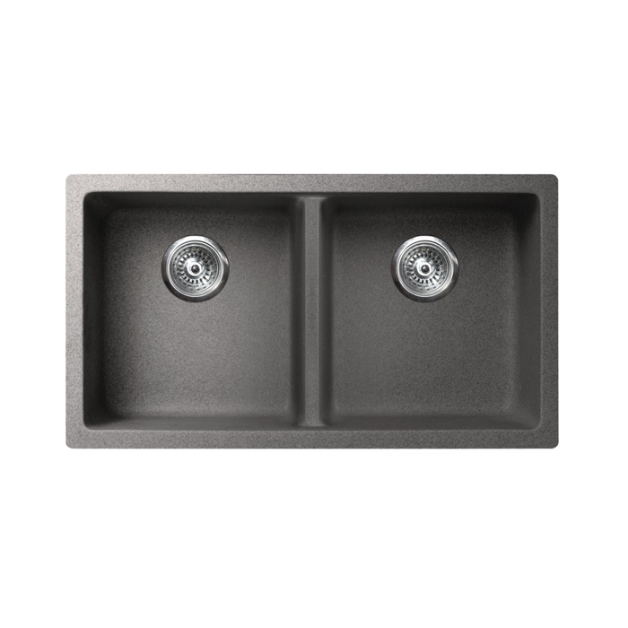 Pearl  VERTU-K NuGranite Double Bowl Undermount Kitchen Sink