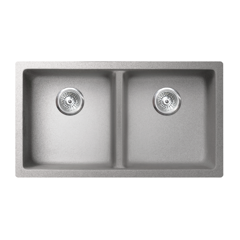 Pearl  VERTU-K NuGranite Double Bowl Undermount Kitchen Sink