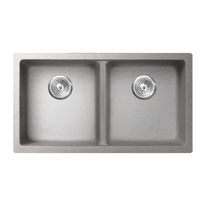 Pearl  VERTU-K NuGranite Double Bowl Undermount Kitchen Sink