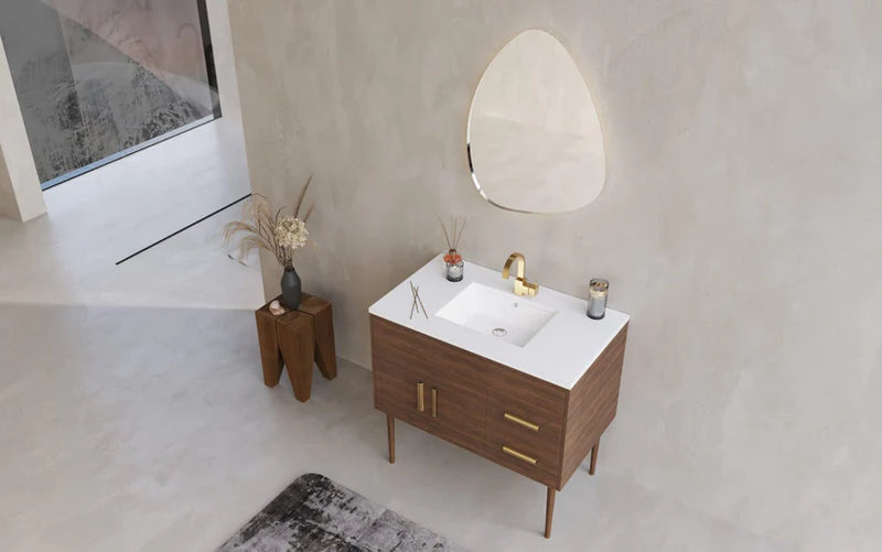 Cutler Kitchen & Bath Garland Collection Chalby Clay 36 inch Freestanding Modern Bathroom Vanity MID-CNT-36