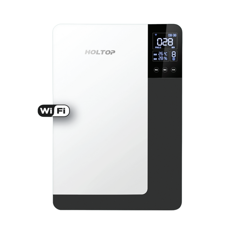 Holtop 100 CFM Wall-Mounted Ductless Energy Recovery Ventilator with PM2.5 Sensor