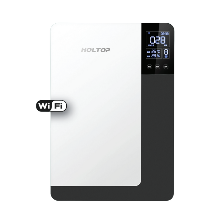 Holtop 100 CFM Wall-Mounted Ductless Energy Recovery Ventilator with PM2.5 Sensor