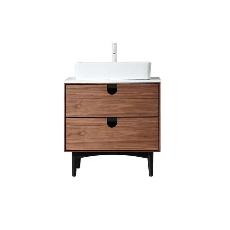 Agua Canada ILONA-30-OA08 30’’ Vanity on Legs 2 Drawers Oak