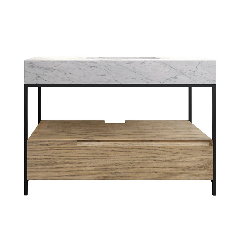Agua Canada ISADORA-48-WO23 48" Suspended Vanity on Legs 1 Drawer Natural Oak