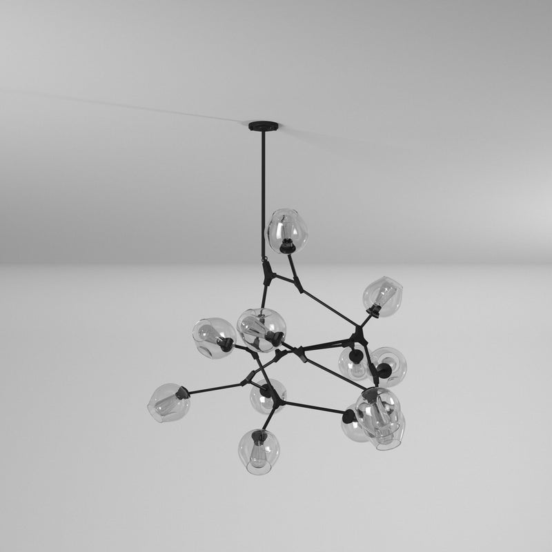Artcraft Lighting Organic 12-Light Chandelier JA14022BK