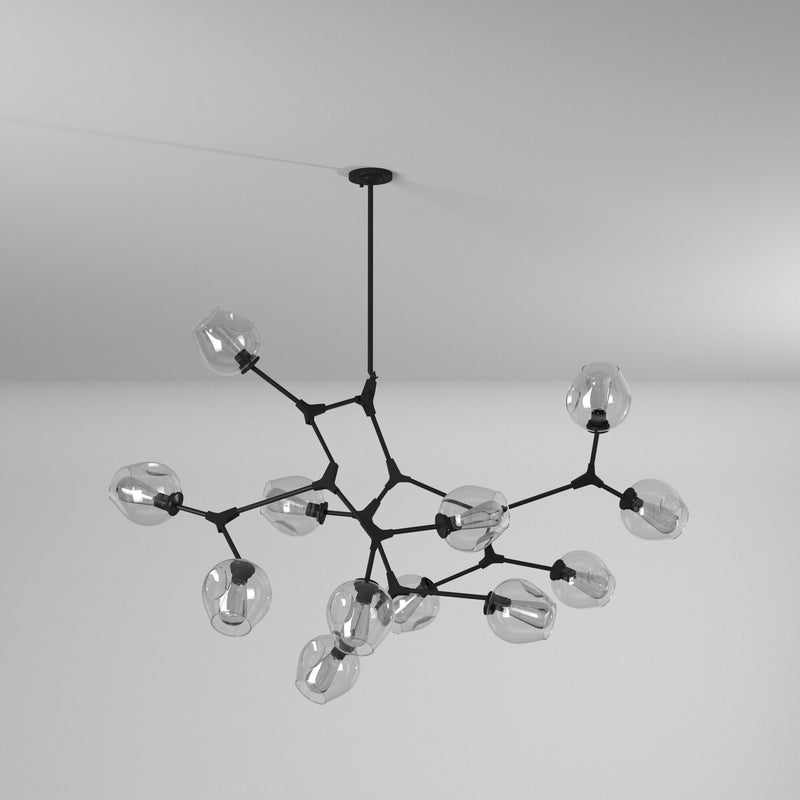 Artcraft Lighting Organic 12-Light Chandelier JA14022BK