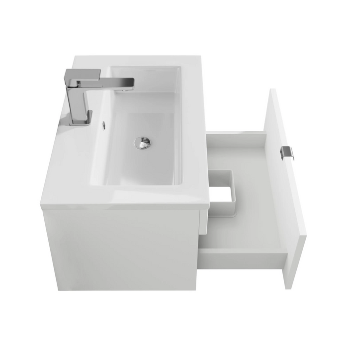 Cutler Loft 30" Wall mount Single Sink Cultured Marble Top Bathroom Vanity