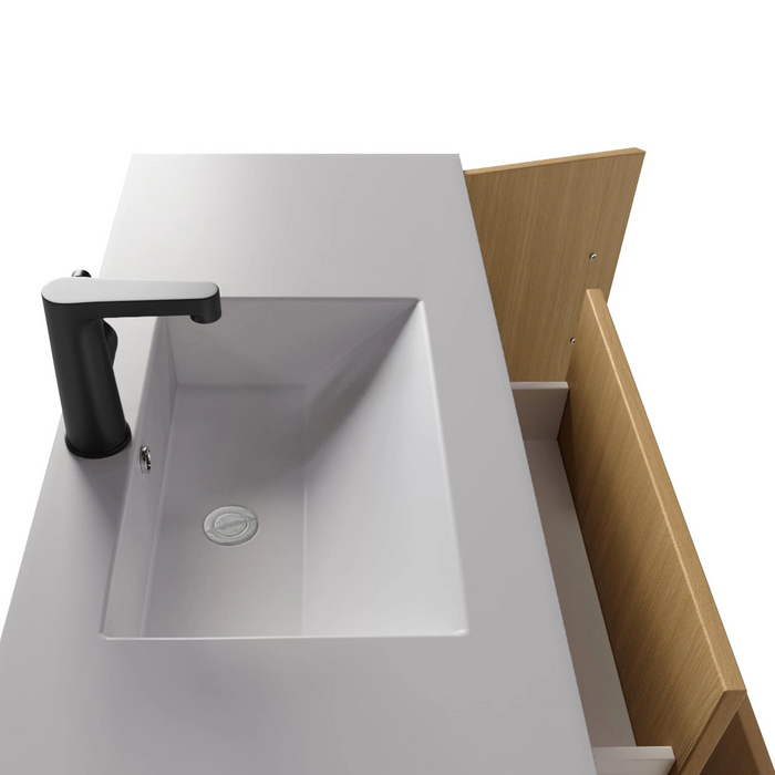 Cutler Cassidy 48" Single Sink Wall Mount Cultured Marble Top Bathroom Vanity