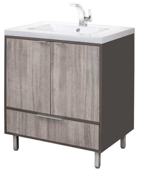 Cutler London 30” Gray Freestanding Vanity LCSHF30
