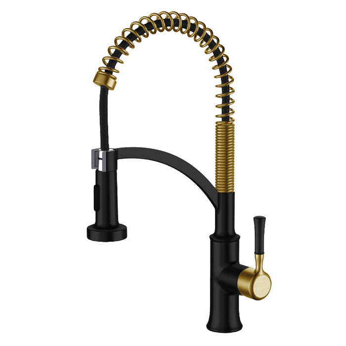 Agua Canada MAGICO Industrial Style Single Handle Matte Black Kitchen Faucet