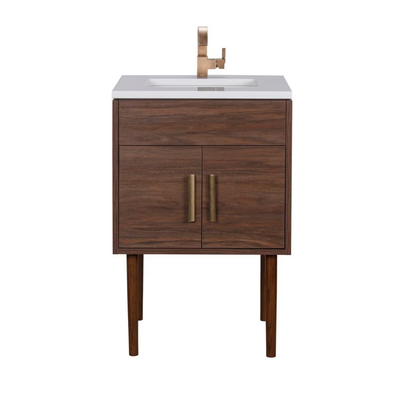 Cutler Kitchen & Bath Garland Collection Chalby Clay 24 inch Freestanding Modern Bathroom Vanity MID-CNT-24