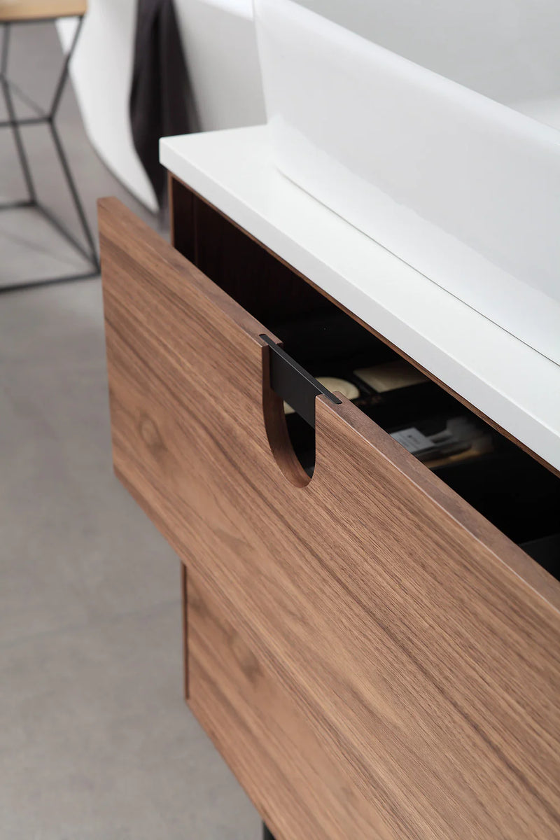 Agua Canada ILONA-30-OA08 30’’ Vanity on Legs 2 Drawers Oak