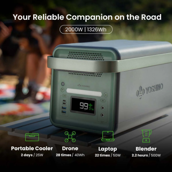 Yoshino B2000 Solid-State Portable Power Station - 2000W | 1326Wh - DTA-B2000 SST