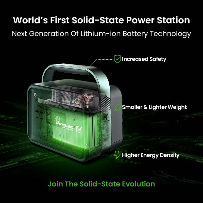 Yoshino B330 Power Station with SP100 Solar Panel - DTA-K3SP11
