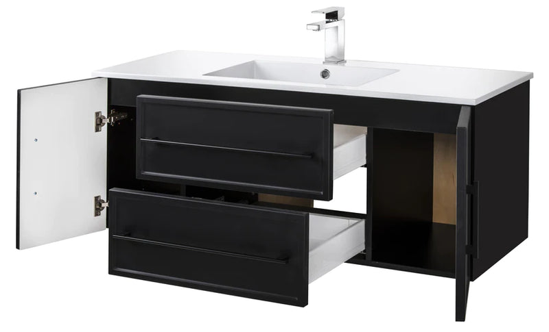 Cutler Milano 48” Black Wall Mount Shaker Vanity FV BLACK48MS
