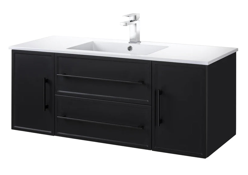 Cutler Milano 48” Black Wall Mount Shaker Vanity FV BLACK48MS