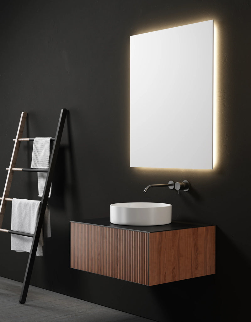 Agua Canada INGRID-30-NV08 30" Suspended Vanity 1 Drawer Wood Slat