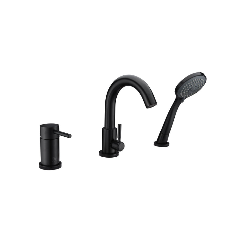 Agua Canada Brushed Brass Modern Round Bathtub Faucet