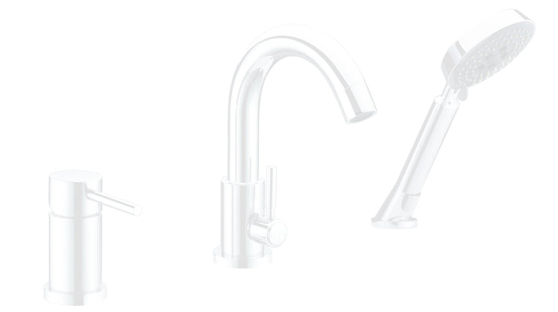 Agua Canada Brushed Brass Modern Round Bathtub Faucet