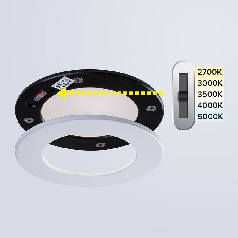 SPEX Lighting 6 Inch CCT Slim with Magnetic White Trims, 6pk