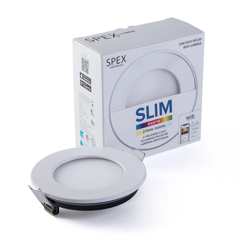 SPEX Lighting 6 Inch Slim Recessed Light Connected by WiZ RGB + Turnable White