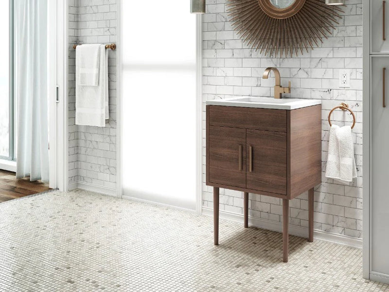 Cutler Kitchen & Bath Garland Collection Chalby Clay 24 inch Freestanding Modern Bathroom Vanity MID-CNT-24