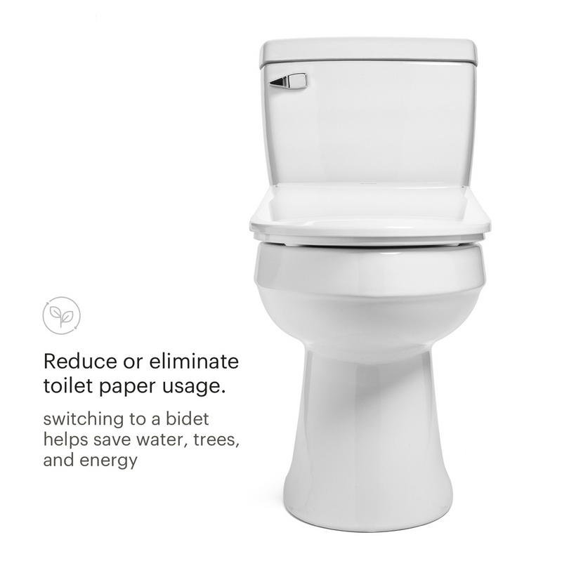 Brondell Swash Thinline T44 Luxury White Toilet Seat with Remote Control