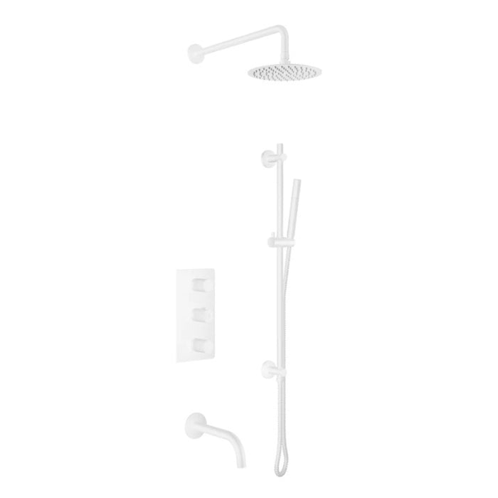 Agua Canada VEDA Thermostatic Shower-Tub Set Including Shower Head, Handshower On Rail, Valve And Spout
