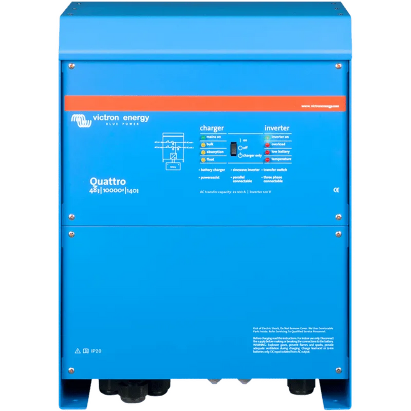 Victron 48V 10000W Quattro Inverter 230V with built-in 140A Charger - QUA481030010
