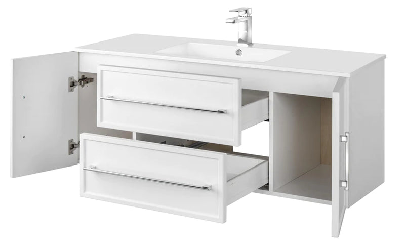 Cutler Milano 48” White Wall Mount Shaker Vanity FV WHITE48MS