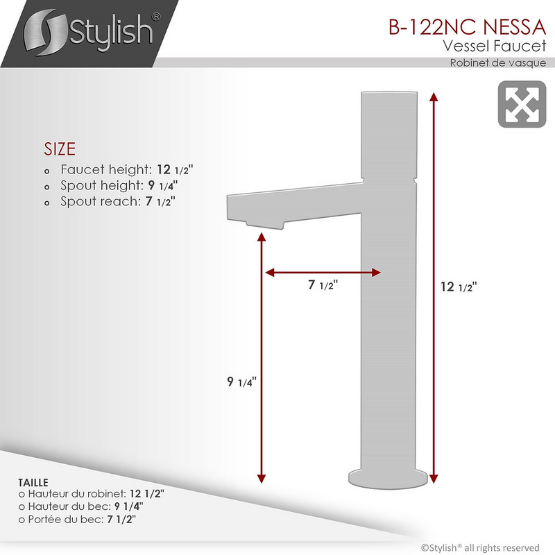 Stylish NESSA Single Handle Bathroom Faucet