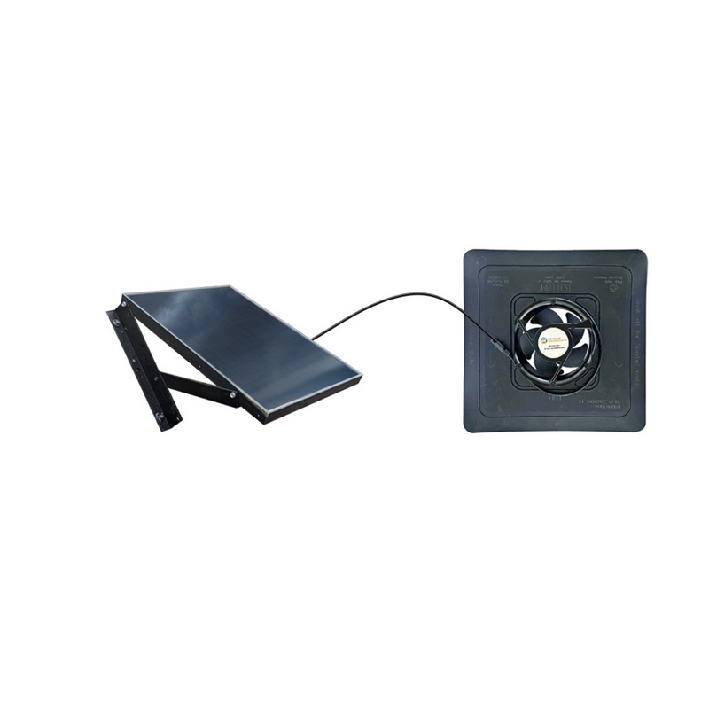 iSolar 20W106-FLEX-CRL Modular Solar Attic Fan Anti Gust Sidewall Vent Bundle – High-Efficiency Solar-Powered Ventilation